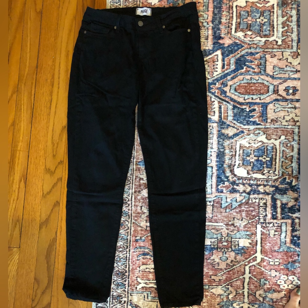 Black paige vertigo ultra skinny jeans size 29
